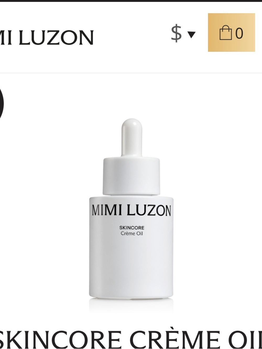 Skincare Crème Oil -